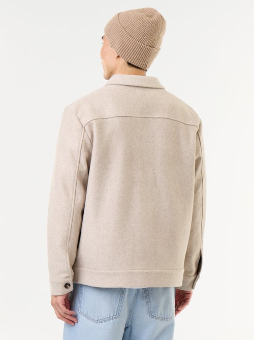 Surchemise façon lainage avec poches poitrine - Kiabi
