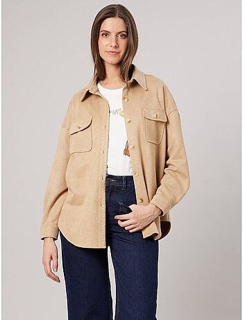 Surchemise femme en suedine 'deeluxe'