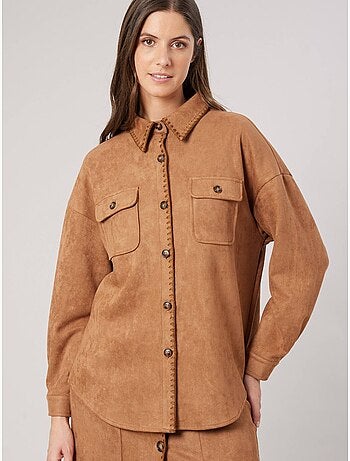 Surchemise femme en suedine 'deeluxe'