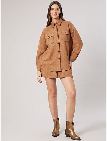 Surchemise femme en suedine 'deeluxe'