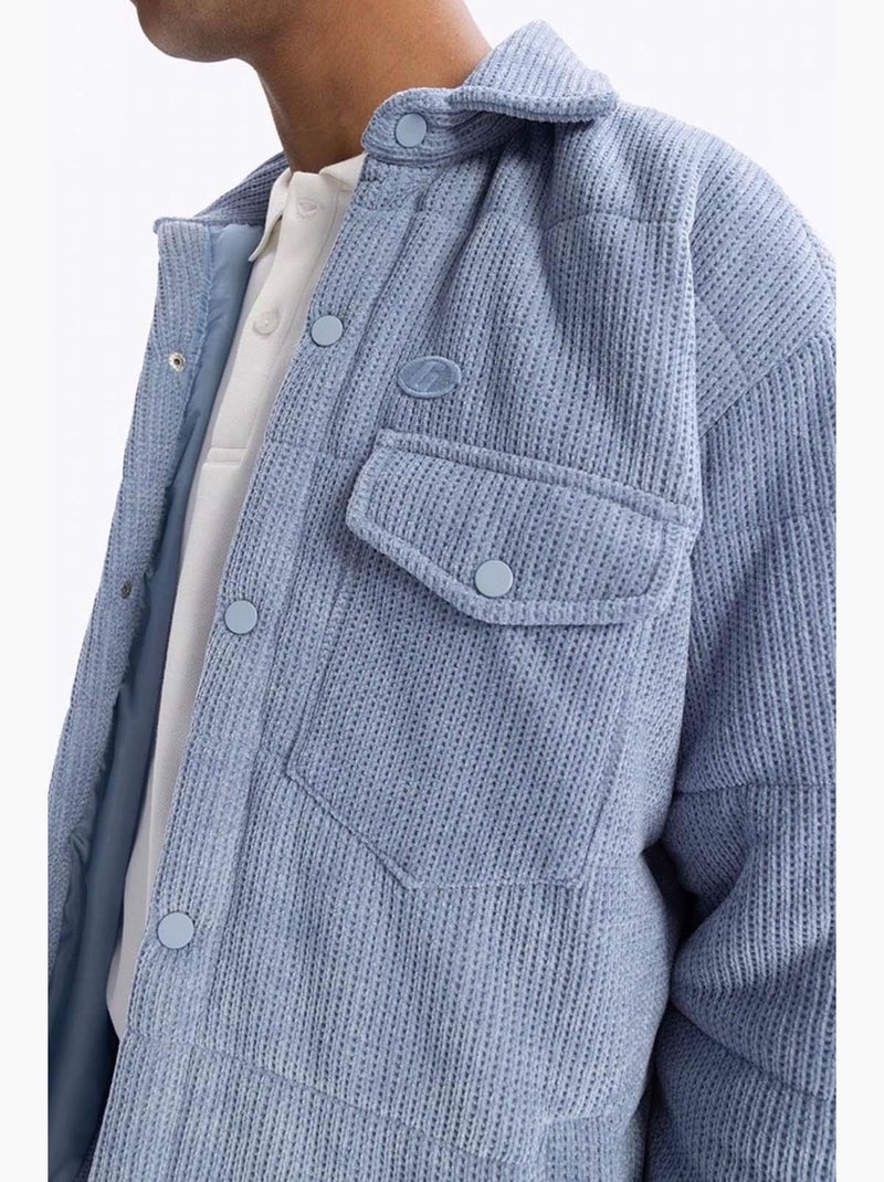 Surchemise homme texturée matelassée giesto Bleu ciel - Kiabi
