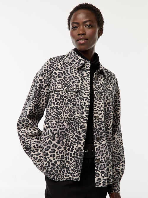 Surchemise léopard en coton 'JDY' - Kiabi