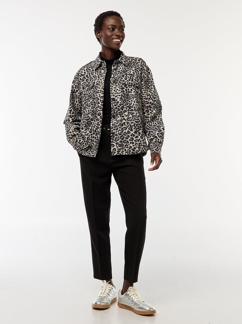 Surchemise léopard en coton 'JDY' - Kiabi