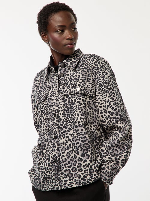 Surchemise léopard en coton 'JDY' - Kiabi