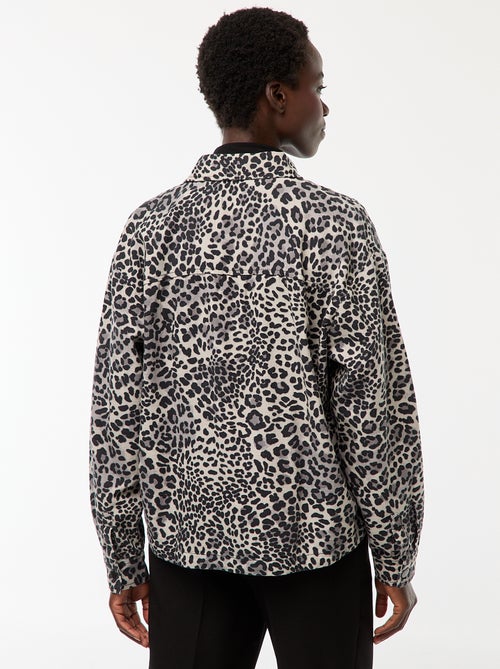 Surchemise léopard en coton 'JDY' - Kiabi