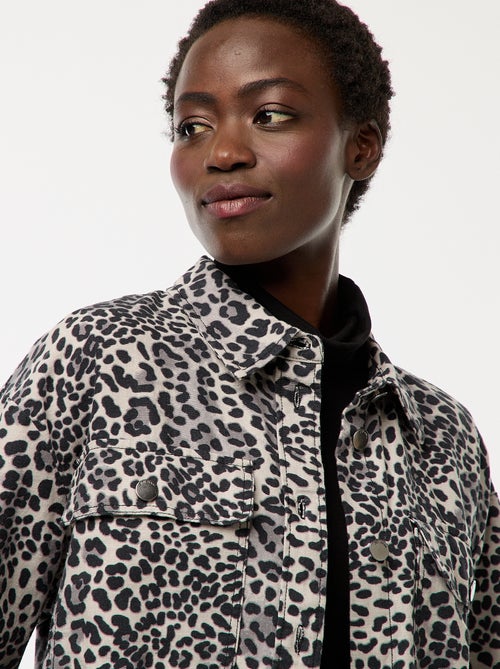 Surchemise léopard en coton 'JDY' - Kiabi