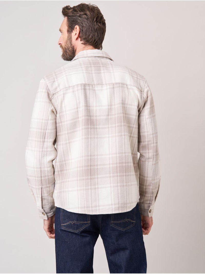 Surchemise loose homme à carreaux 'deeluxe' Beige sable - Kiabi