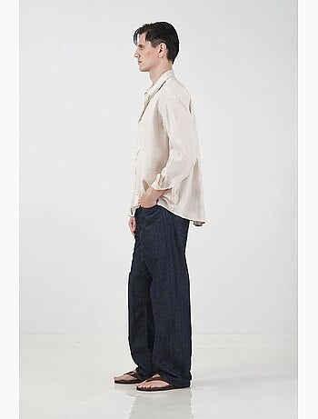 Surchemise oversize en coton uni giesto
