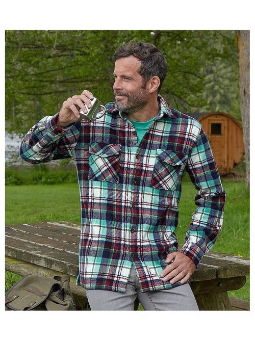 Surchemise Polaire à Carreaux   - ATLAS FOR MEN - Kiabi