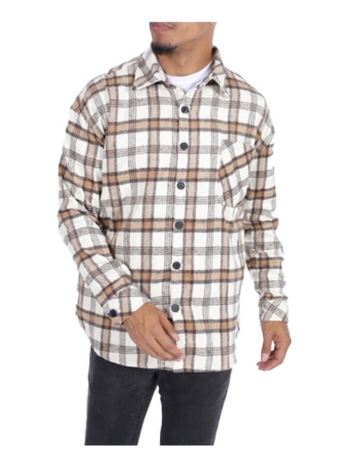 Surchemise polaire à carreaux Kebello - Kiabi