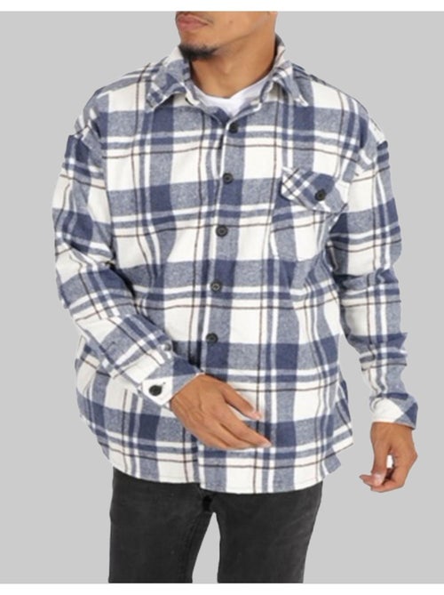 Surchemise polaire à carreaux Kebello - Kiabi