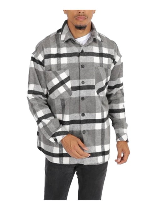 Surchemise polaire à carreaux Kebello - Kiabi