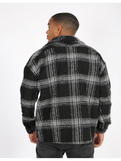 Surchemise polaire à carreaux Kebello - Kiabi