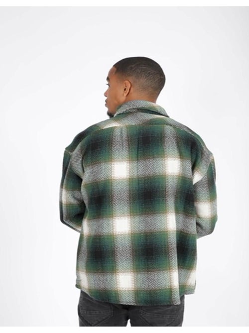 Surchemise polaire à carreaux Kebello - Kiabi