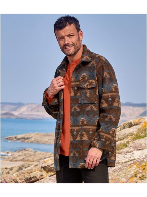 Surchemise Polaire Motifs Aztèques - ATLAS FOR MEN - Kiabi Surchemise Polaire Motifs Aztèques - ATLAS FOR MEN - Kiabi
