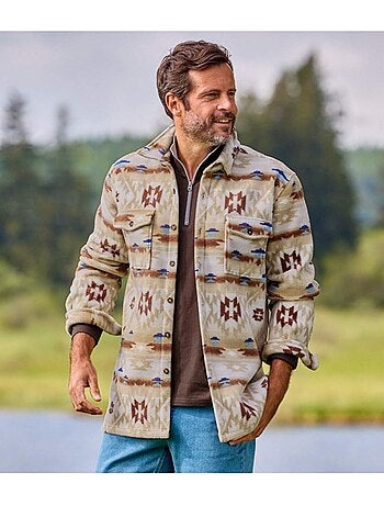 Surchemise Polaire Motifs Aztèques - ATLAS FOR MEN