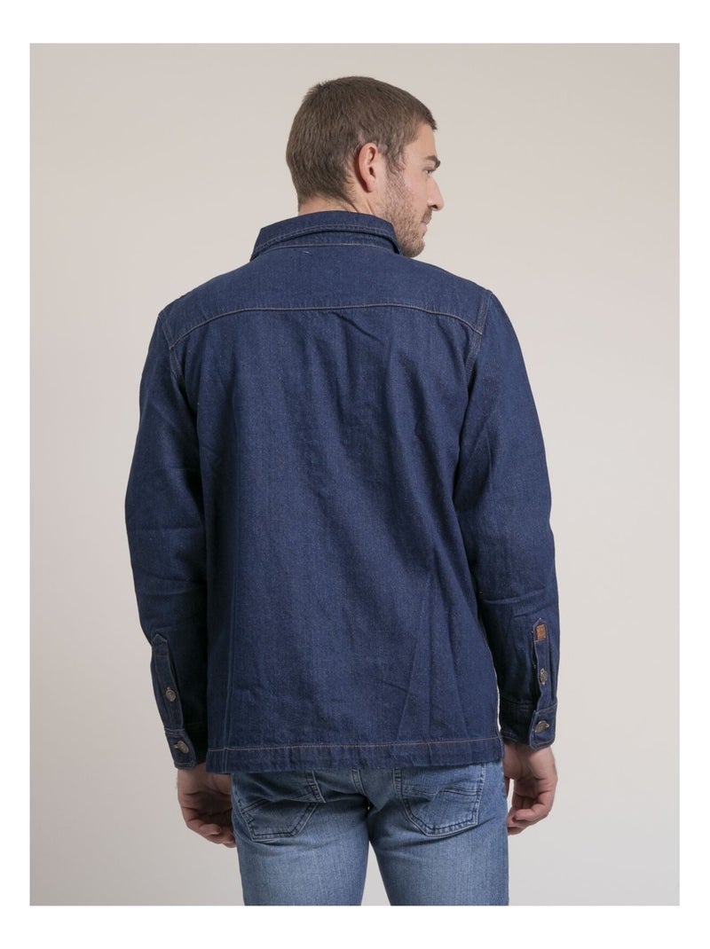 Surchemise pur coton denim TUDESSY Bleu - Kiabi
