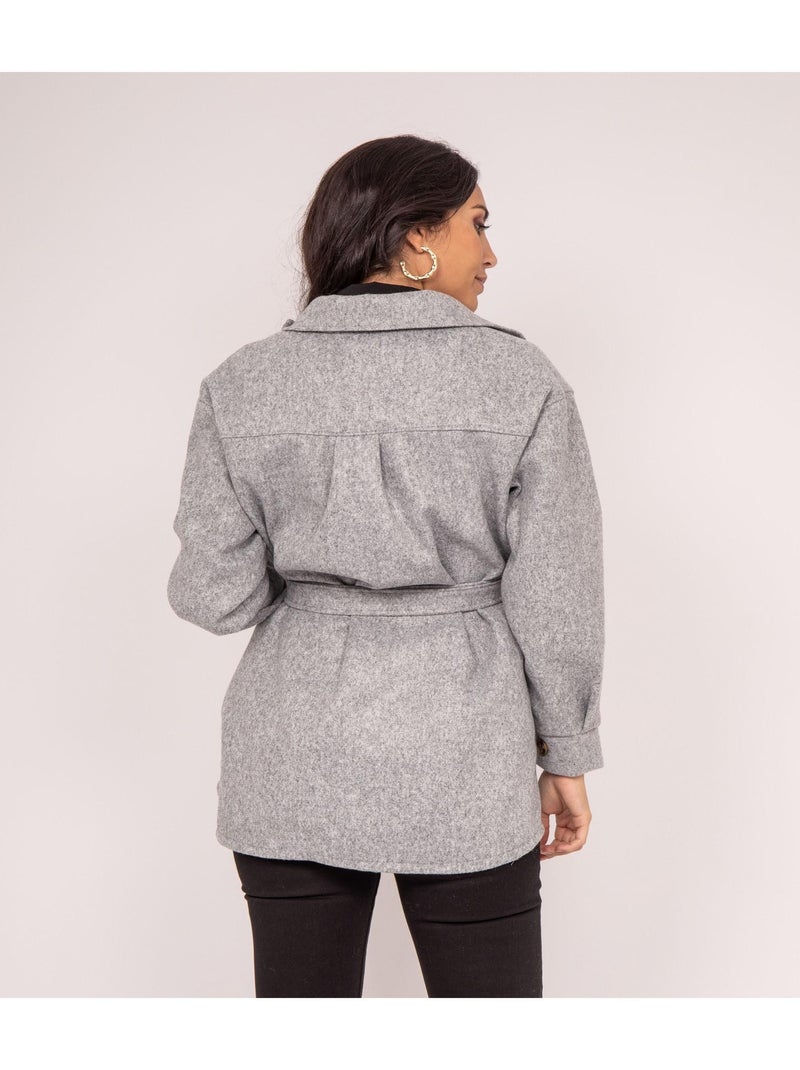 Surchemise UGENIE Gris chiné - Kiabi