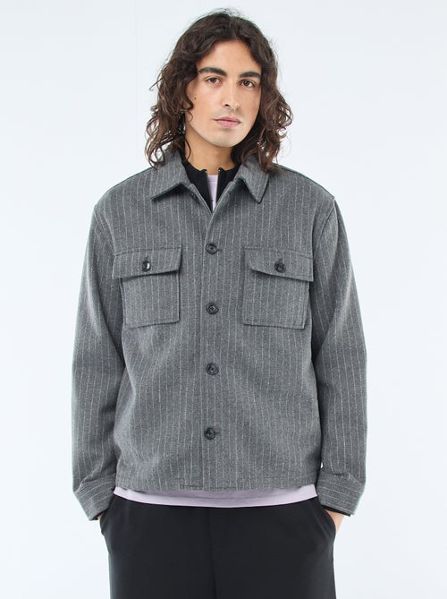 Surchemise unie chaude avec poches à rabat - Kiabi