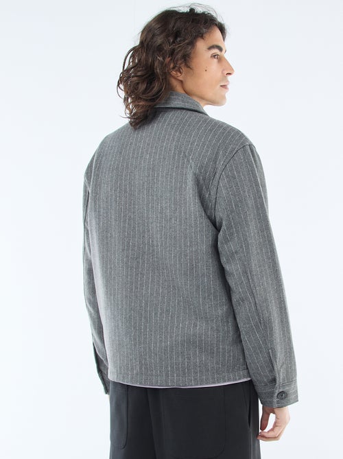 Surchemise unie chaude avec poches à rabat - Kiabi