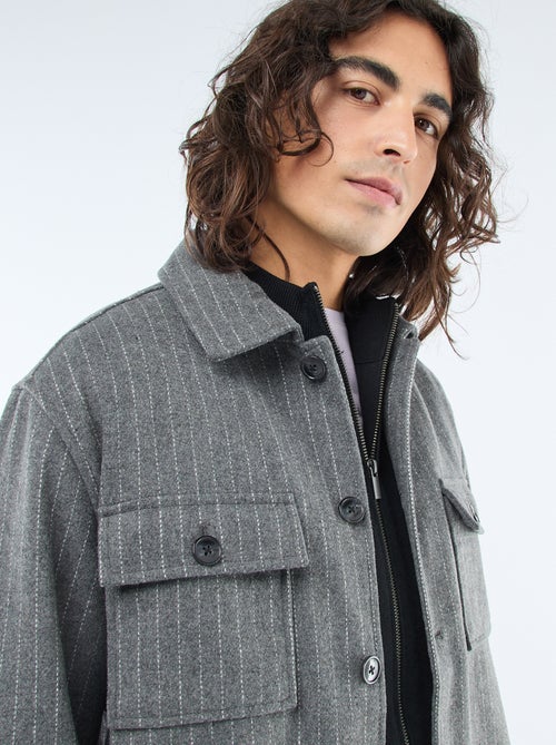 Surchemise unie chaude avec poches à rabat - Kiabi