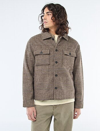 Surchemise unie chaude avec poches à rabat