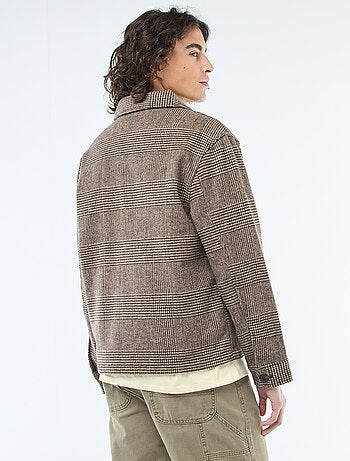 Surchemise unie chaude avec poches à rabat