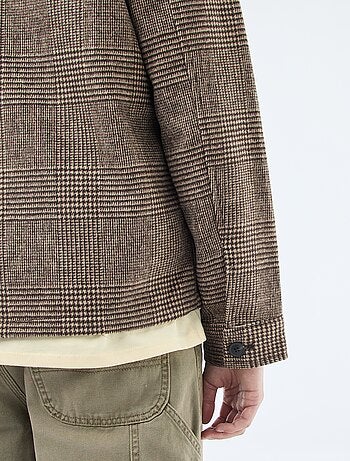 Surchemise unie chaude avec poches à rabat