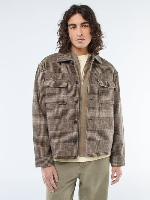 Surchemise unie chaude avec poches à rabat - Kiabi