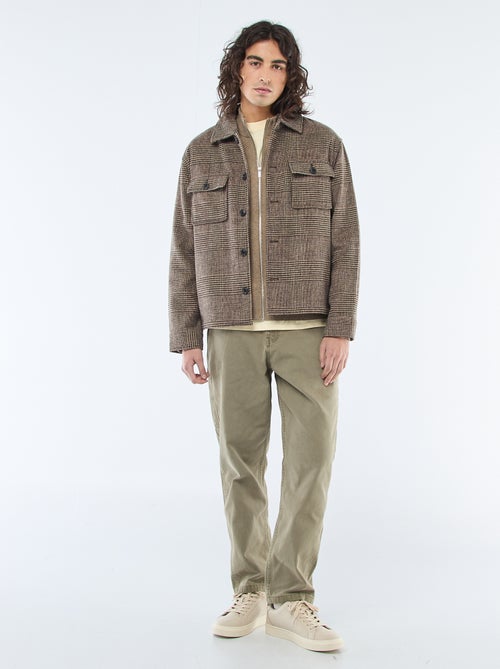 Surchemise unie chaude avec poches à rabat - Kiabi