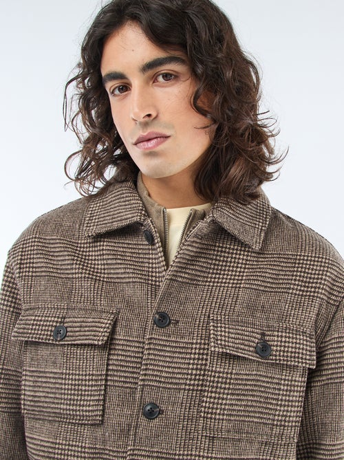 Surchemise unie chaude avec poches à rabat - Kiabi