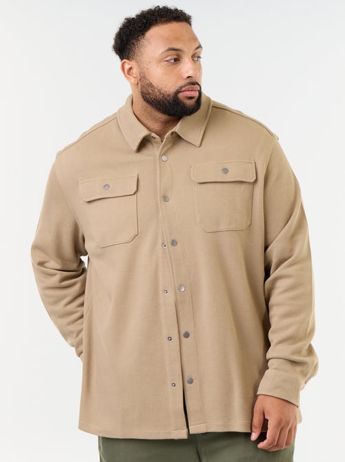 Surchemise unie en maille piquée - Kiabi Surchemise unie en maille piquée - Kiabi