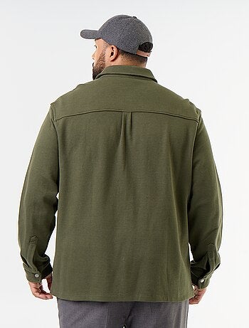 Surchemise unie en maille piquée