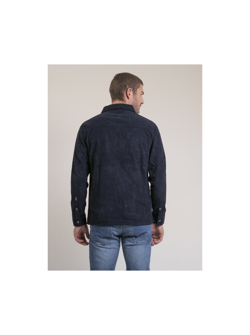 Surchemise velours TUDROY Bleu marine - Kiabi