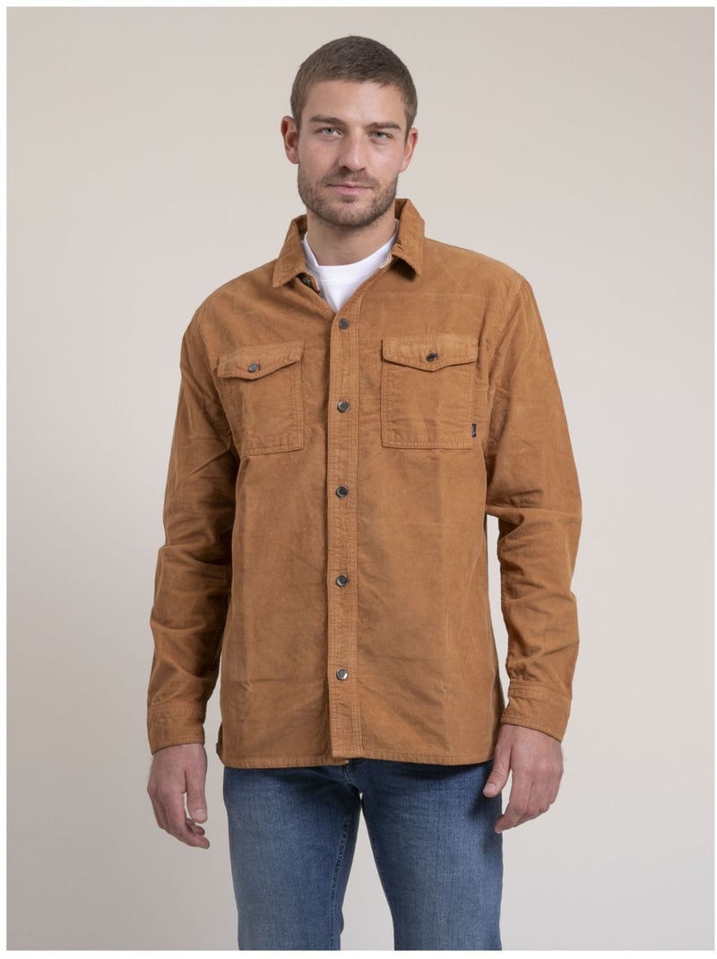 Surchemise velours TUDROY Marron glacé - Kiabi