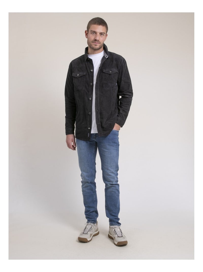 Surchemise velours TUDROY Noir - Kiabi