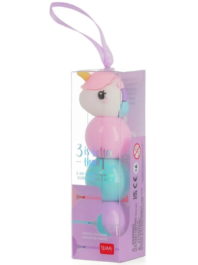 Surligneur 3 en 1 Unicorn - 3 is Better Than 1 Multicolore - Kiabi