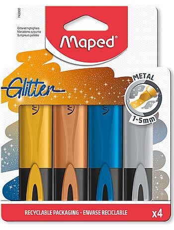 Surligneurs fluo peps glitter