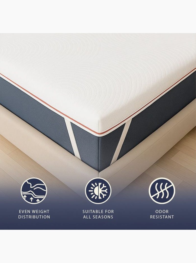 Surmatelas - the white stone - breeze - 9 zones - 5 cm - housse pure by heiq déhoussable Blanc - Kiabi