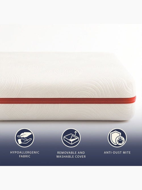 Surmatelas - the white stone - breeze - 9 zones - 5 cm - housse pure by heiq déhoussable - Kiabi
