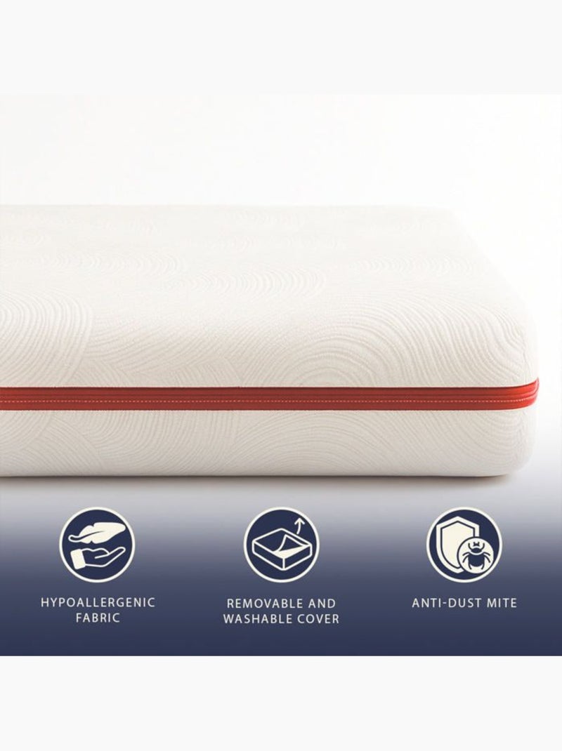 Surmatelas - the white stone - breeze - 9 zones - 5 cm - housse pure by heiq déhoussable Blanc - Kiabi
