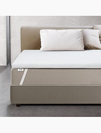 Surmatelas - the white stone - surmatelas ergonomique - 180 x 290 cm - 6 cm - déhoussable lavable