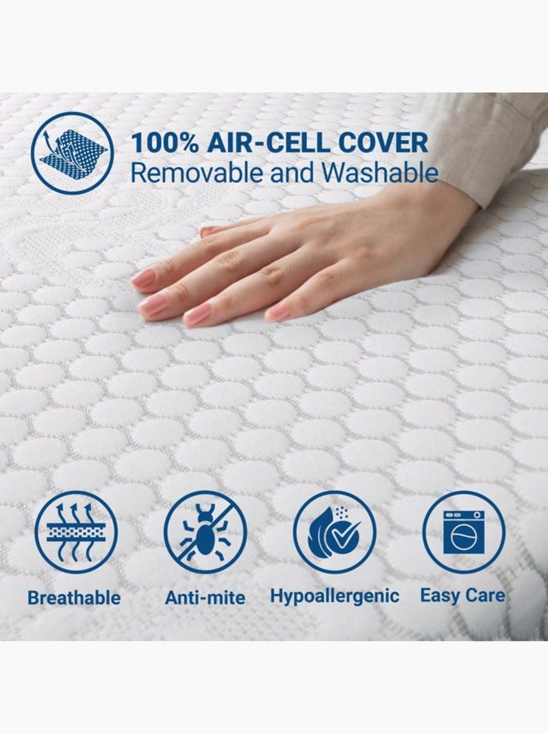 Surmatelas - the white stone - surmatelas ergonomique - 180 x 290 cm - 6 cm - déhoussable lavable Blanc - Kiabi