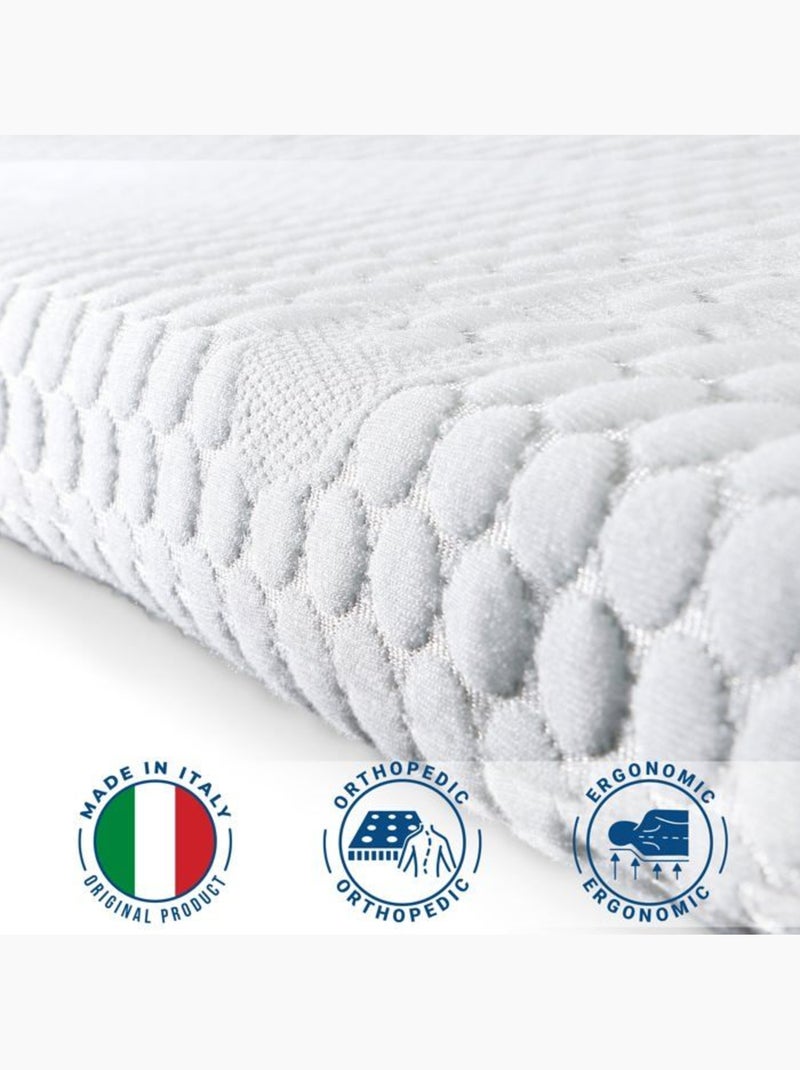 Surmatelas - the white stone - surmatelas ergonomique - 180 x 290 cm - 6 cm - déhoussable lavable Blanc - Kiabi