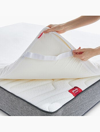 Surmatelas 200x200cm| PIKOLIN HOME| Visco| 7cm| Respirant| Lavable