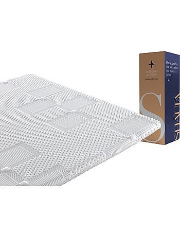 Surmatelas 90x190 MOON Épaisseur 5 cm Mousse HR Respirante et adaptable