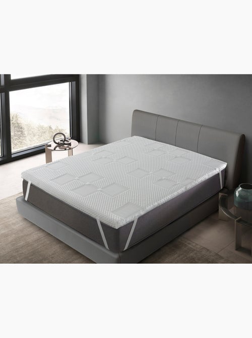 Surmatelas 90x190 MOON Épaisseur 5 cm Mousse HR Respirante et adaptable - Kiabi