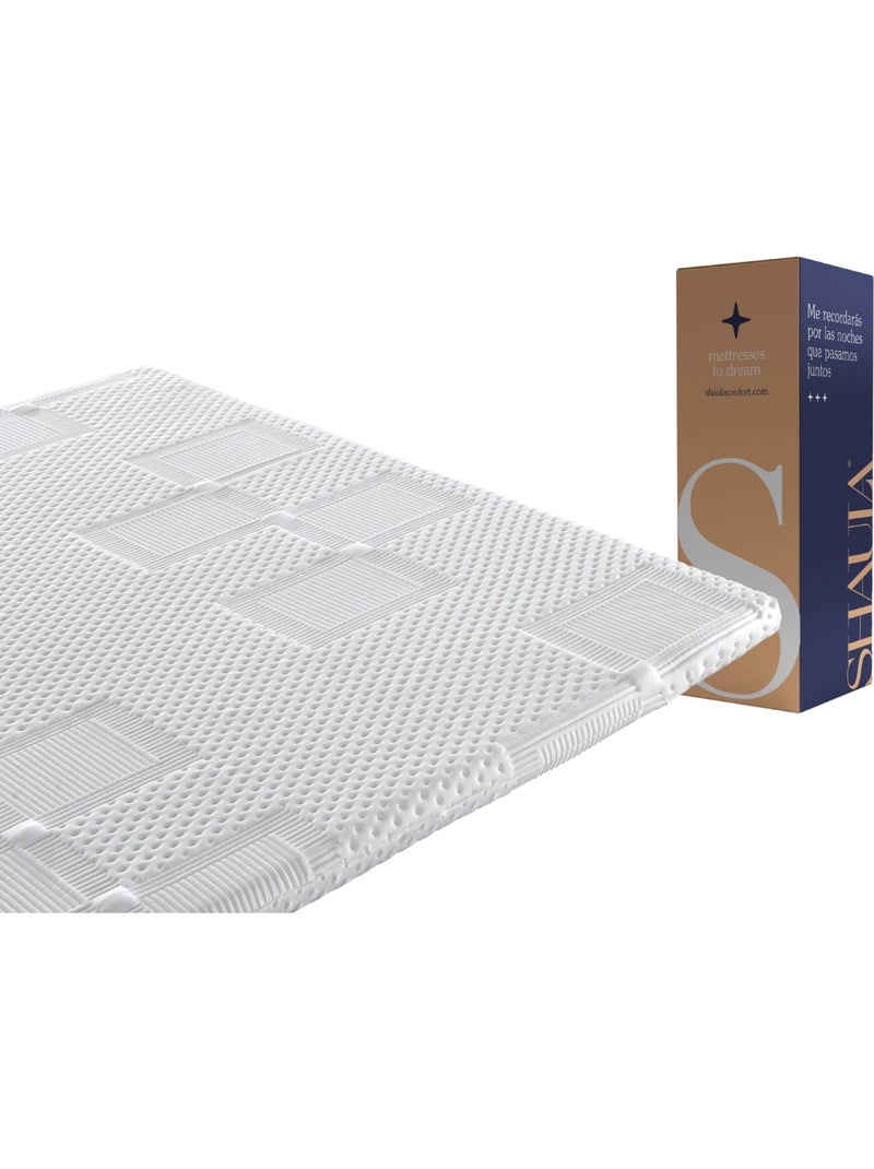 Surmatelas 90x190 MOON Épaisseur 5 cm Mousse HR Respirante et adaptable N/A - Kiabi