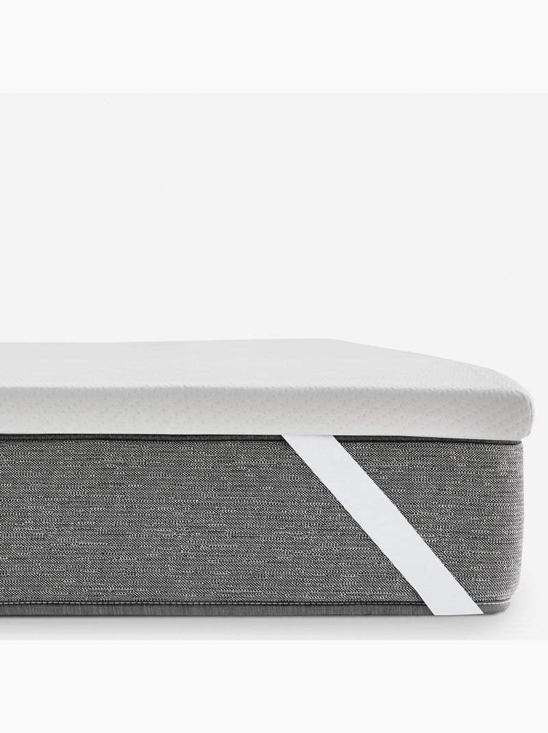Surmatelas à Mémoire de Forme 5cm avec Aloe Vera Dermoprotecteur et Respirant Blanc - Kiabi