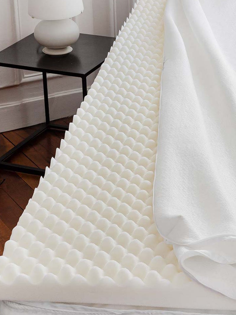 Surmatelas à mémoire de forme enveloppe déhoussable MEMOZEN Blanc - Kiabi